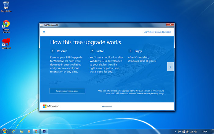 PC Care - Windows 10 Upgrade App - Click to reserve